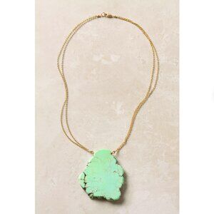 Anthropologie Golfo De Paria Necklace / Turquoise / Gold